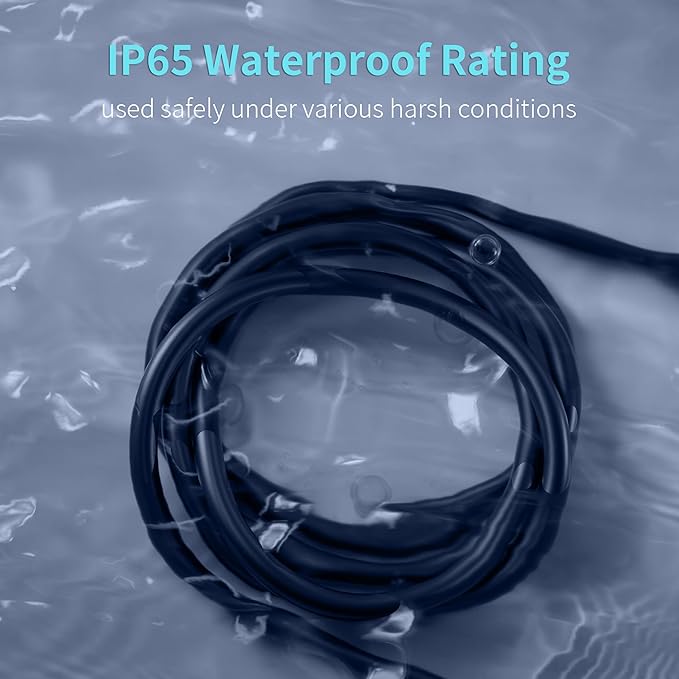 16/3 20 Ft 3 Outlet Extension Cord Outdoor Waterproof, 3 Prong Electrical Cord - Image 4