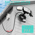 USTELLAR 55W Plug in Flood Light Outdoor, 5500lm Motion Sensor Outdoor Lights - Image 2