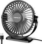 TriPole Small Desk Fan USB Powered Portable Fan 3 Speeds Strong Airflow Mini by TriPole