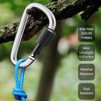 sprookber 3" Locking Carabiners | Keychain Carbineers D Ring Key Clip Spring - Image 5