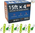 Longer 15ft Ratchet Straps Ropes Tie Down Rope Strap Small Mini Reflctive by KOKKOYA