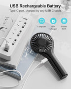 TriPole Mini Handheld Fan Portable Personal Fan - Image 5
