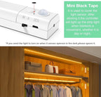WOBANE Dual Motion Sensor Under Bed Lights, Rechargeable 16.4ft LED Light Strip - Image 4