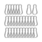 Carabiner, Heavy Duty Galvanized Steel Spring Snap Hook Carabiner Clips by High-PQ