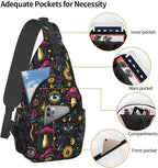Psychadelic Trippy Art Sling Bag Crossbody Travel Hiking Chest Backpack - Image 4