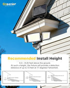 Ensenior Solar Security Lights, Wide Beam Flood Light 6500K Super Bright - Image 7