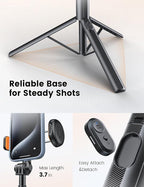 ANXRE 71" Phone Tripod, NT79 Extendable Selfie Stick - Image 3