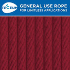 TECEUM Cotton Rope 3/16” – 50 FT – Strong All-Purpose Braided Rope – Natural - Image 9