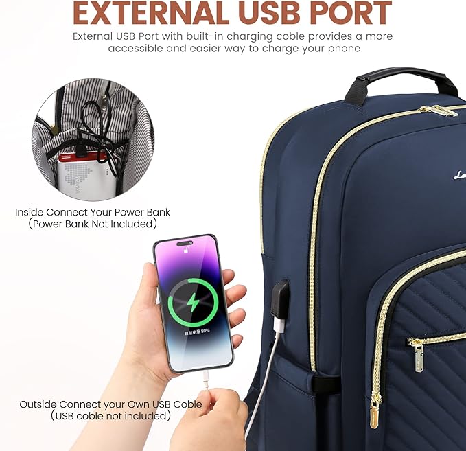 LOVEVOOK Laptop Backpack for Women 17.3 inch, Cute Womens Travel Backpack Purse - Image 6