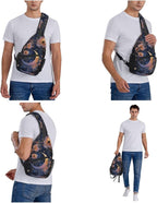 FyLybois Moon Sling Bag for Women Lightweight Crossbody Backpack Casual Daypack - Image 7