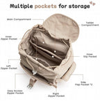 G4Free Small Backpack for Women, Nylon Casual Daypack for Work Travel Campus - Image 7