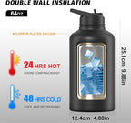 64oz Insulated Water Bottle, BPA Free&Leak Proof, Half Gallon Stainless Steel - Image 2