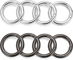Gkeygo Key Ring Clip, 4/5 Inch Keychain Rings, 8 Pack Round Carabiner Clip - Image 9