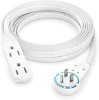Maximm Cable 12 Ft 360° Rotating Flat Plug Extension Cord, 16/3 AWG Multi 3 by MaximmCable