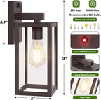 Upgraded Motion Sensor Outdoor Wall Light, 13” Dusk to Dawn Porch Light Outdoor - Image 6