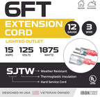 Iron Forge Cable 6 ft Lighted Outdoor Extension Cord - Image 2