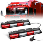 HLauto 6Z4J Emergency Dash Strobe Lights: 2x16.8 inch Red White Safety Lights by HLauto