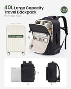 LOVEVOOK 40L Carry on Backpack, Large 17 Inch Travel Backpack - Image 3