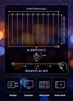 Brightown 300 LED Fairy Curtain Lights, Curtain String Lights, USB Plug in 8 - Image 2