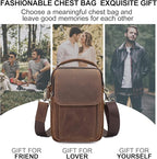 Augus Leather Small Messenger Bag - Image 6