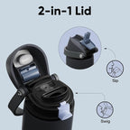 Insulated Water Bottle with Straw - Image 3