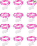 Brightown Valentine's Day 12 Pack Pink Led Fairy Lights Battery Operated String by Brightown