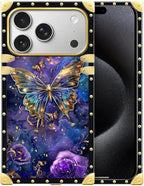 for iPhone 17 Pro Case Luxury Golden Decoration by Unknown