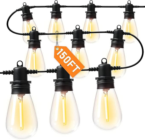 150FT LED Outdoor String Lights by Jerritte