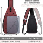 Pritent Crossbody Bags for Women Men Trendy Sling Bag Backpack Casual Chest Bag - Image 2