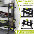 Fishing Rod Holders for Garage, Fishing Rod Stand - Image 3