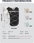 Small Lightweight Hiking Backpack, 3D Breathable Mesh Backpack - Image 8