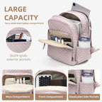 Backpack for Women, College Backpack, Quilted Casual Daypack, Waterproof - Image 5