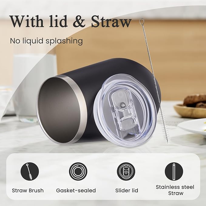 MEWAY 12oz Stainless Steel Wine Tumbler - Image 3