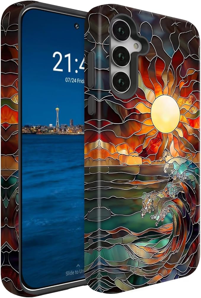 Compatible for Samsung Galaxy A36 5G Case, Dual Layer Heavy Duty 2 in 1 by BSMOSPER