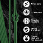 TECEUM 5/32" Paracord Rope 1000 – 1000ft / 200ft / 100ft / 50ft – Tactical - Image 3