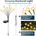 Slyuexu Solar Garden Lights Outdoor Waterproof, 2 Pack 16 LED Swaying Firefly - Image 2