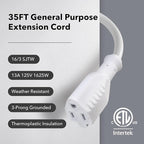 BN-LINK 35ft Outdoor Extension Cord, 16 Gauge General Purpose Power Cord - Image 3