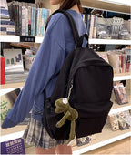 PAUBACK Black School Backpack for Girls Women Waterproof High School Book Bag - Image 5
