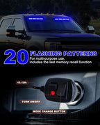 HLauto 6Z4J Emergency Dash Strobe Lights: 2x16.8 inch Blue Safety Lights - Image 4