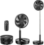 TriPole Portable Standing Fan, 8000mAh Rechargeable Oscillating Fan by TriPole
