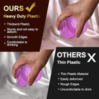 Lueumxc 40 Pack Plastic Ribbed Wine Glasses, 14Oz Origami Disposable Wine - Image 3