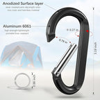 sprookber 3" Carabiner Clip Keychain, D Ring Caribeaner Clip, Key Clip - Image 2