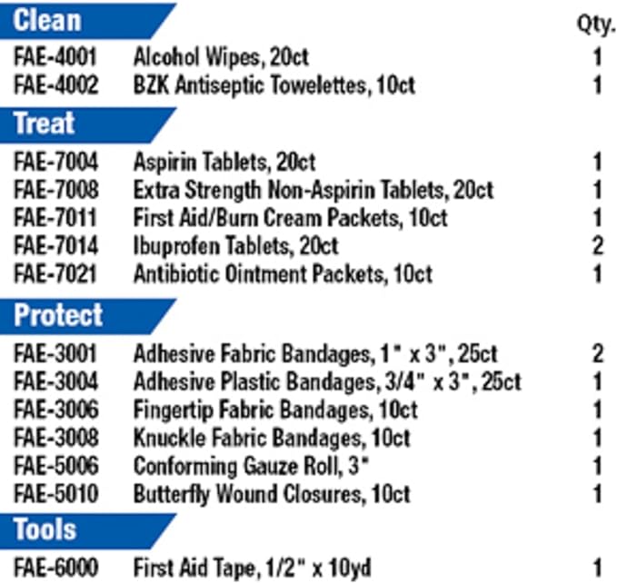 First Aid Only 700002 SmartCompliance 50-Person First Aid Kit Refill Supplies - Image 2