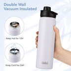 HASLE OUTFITTERS Insulated Water Bottle 22 oz Double Wall Stainless Steel Water - Image 4