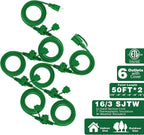 K KASONIC - Outdoor Extension Cord 100 FT, Evenly Spaced 12 Outlets Plugs - Image 3