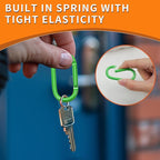 16 Pcs Carabiners Clip, Oval Shape Cute Carabiner Keychain Clip Aluminum Hook - Image 4