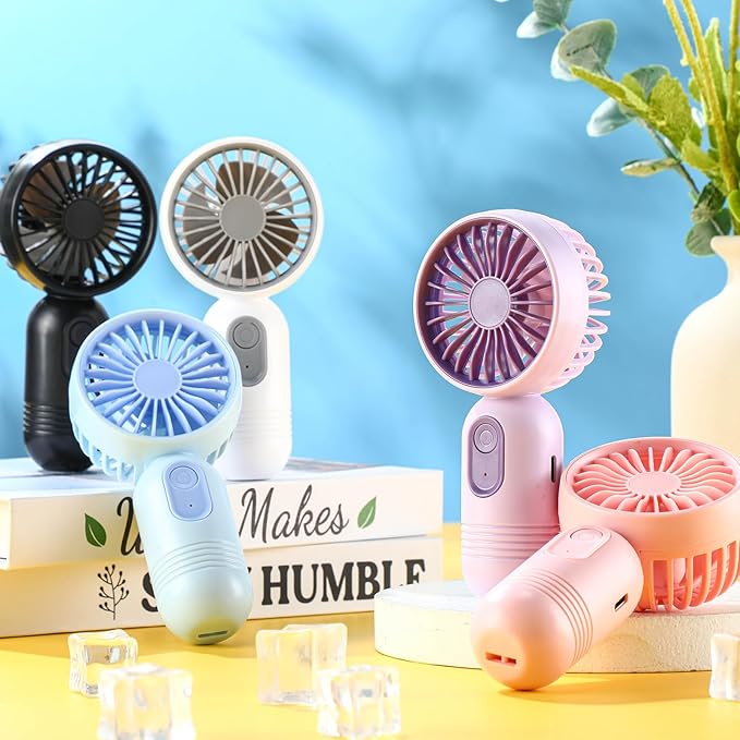 Rossesay 48 Pcs Mini Portable Fan Bulk Cute Handheld Lightweight Small Little - Image 5