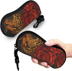 Watercolor Orca Whale Glasses Case Neoprene Portable Zipper Eyeglass Bag - Image 7