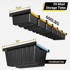 6-bin Overhead Garage Storage Rack, Ceiling Storage Racks Heavy Duty, Powder - Image 4