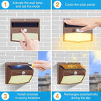 Peasur Solar Outdoor Lights, Motion Sensor Security Lights - Image 5